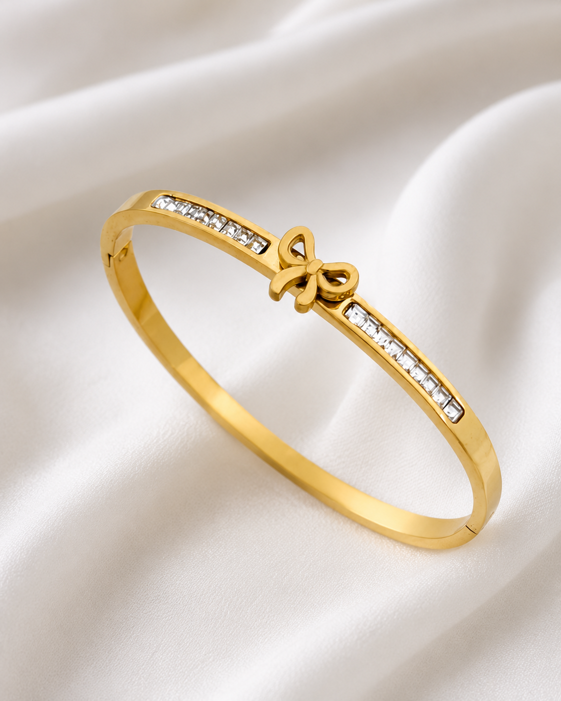 Golden Bow Crystal Handcuff