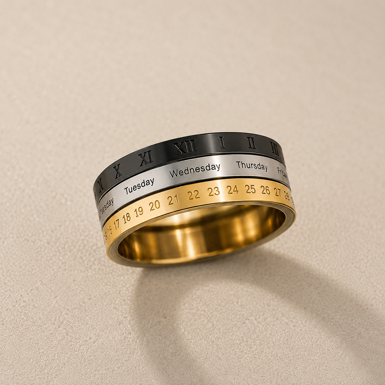 Eterna Calendar Spinner Ring